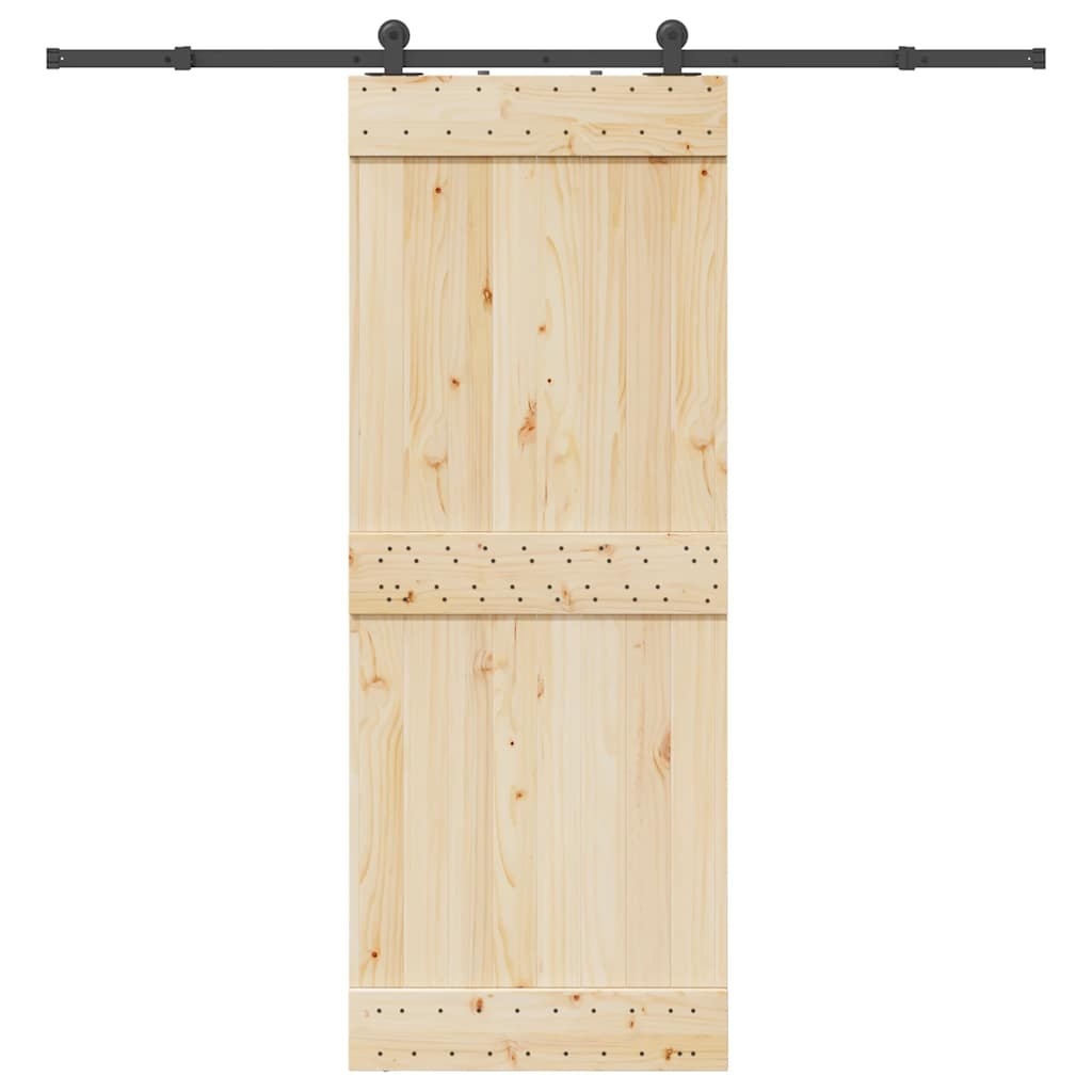 vidaXL Schuifdeurbeslag Set - 213,5 cm Staal Zwart - 53% Korting