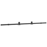 vidaXL Schuifdeurbeslag Set - 213,5 cm Staal Zwart - 53% Korting
