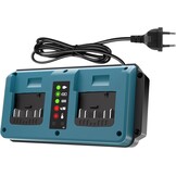 KUNLUN Charger for Bosch Professional 18V Li-Ion Battery Double Charger compatible with Bosch 18V GBA System BAT609 BAT610G BAT618G BAT619 BAT621