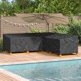 vidaXL Hoes voor tuinmeubelen Zwart 270 x 270 x 80 cm 210D Oxford Stof