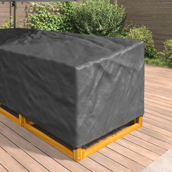 vidaXL Hoes voor tuinmeubelen Zwart 270 x 270 x 80 cm 210D Oxford Stof
