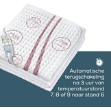 Comfortabele Beurer elektrische onderdeken UB 90, soepele elektrische onderdeken, twee apart instelbare temperatuurzones