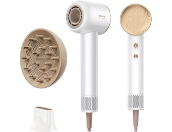 Dreame Hair Glory Combo haardroger, Sneldrogend, 110.000 RPM High-Speed Motor, 70m/s Luchtstroomsnelheid, Krachtige Negatieve Ionen Technologie, Lichtgewicht, Temperatuur- en Luchtsnelheidsregeling