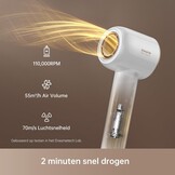 Dreame Hair Glory Combo haardroger, Sneldrogend, 110.000 RPM High-Speed Motor, 70m/s Luchtstroomsnelheid, Krachtige Negatieve Ionen Technologie, Lichtgewicht, Temperatuur- en Luchtsnelheidsregeling