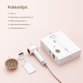 Dreame Hair Glory Combo haardroger, Sneldrogend, 110.000 RPM High-Speed Motor, 70m/s Luchtstroomsnelheid, Krachtige Negatieve Ionen Technologie, Lichtgewicht, Temperatuur- en Luchtsnelheidsregeling