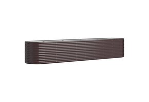Verhoogde Plantenbak Staal 368x80x68cm Bruin - 34% Korting!