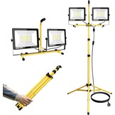 RIGIDON 200W LED Bouwlamp met Telescopisch Statief - 20.000 Lumen