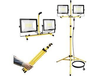 RIGIDON 200W LED Bouwlamp met Telescopisch Statief - 20.000 Lumen