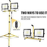 RIGIDON 200W LED Bouwlamp met Telescopisch Statief - 20.000 Lumen