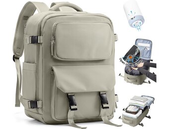 SZLX Vacuum Rugzak Carry-on Bagage Vrouwen,Airbag Rugzak Met Vacuümsysteem Voor Reizen,Ryanair Travel Ruscksack Cabin Grootte Met Pomp Waterdichte Vacuümzak Voor Mannen