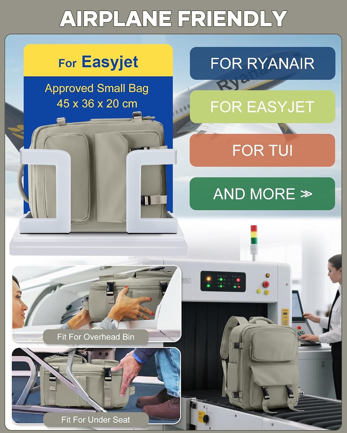 SZLX Vacuum Rugzak Carry-on Bagage Vrouwen,Airbag Rugzak Met Vacuümsysteem Voor Reizen,Ryanair Travel Ruscksack Cabin Grootte Met Pomp Waterdichte Vacuümzak Voor Mannen