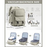 SZLX Vacuum Rugzak Carry-on Bagage Vrouwen,Airbag Rugzak Met Vacuümsysteem Voor Reizen,Ryanair Travel Ruscksack Cabin Grootte Met Pomp Waterdichte Vacuümzak Voor Mannen
