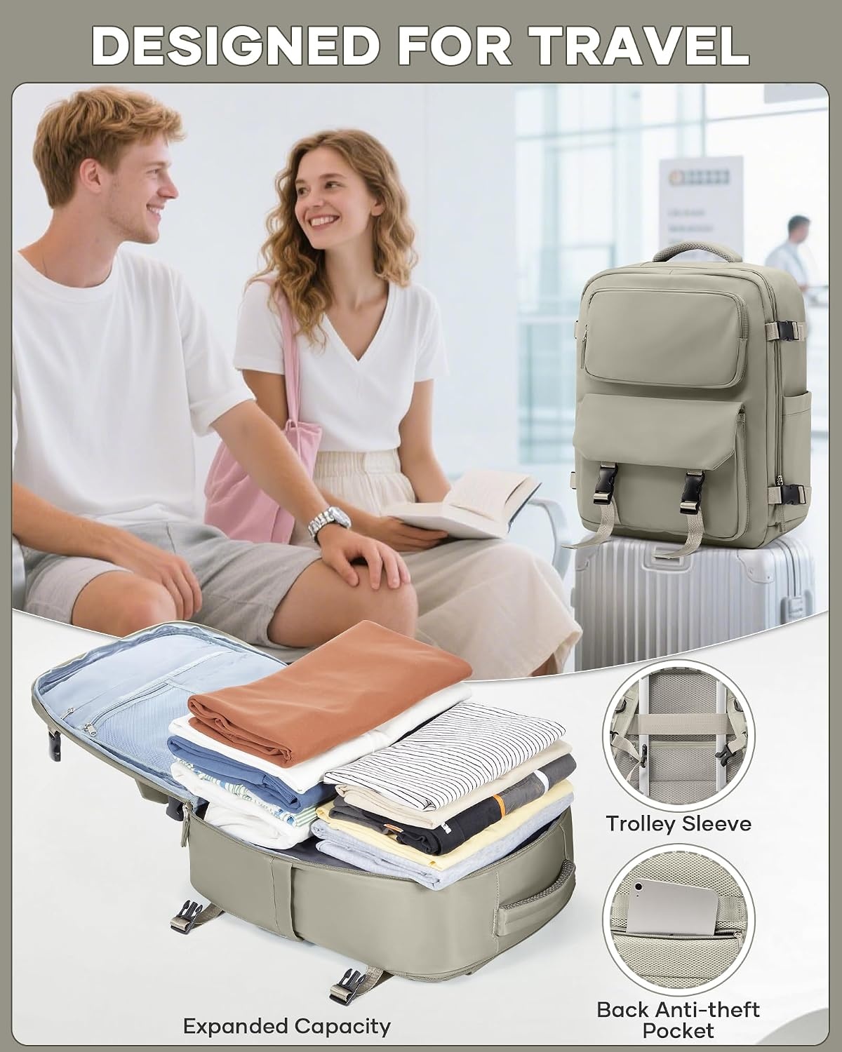 SZLX Vacuum Rugzak Carry-on Bagage Vrouwen,Airbag Rugzak Met Vacuümsysteem Voor Reizen,Ryanair Travel Ruscksack Cabin Grootte Met Pomp Waterdichte Vacuümzak Voor Mannen