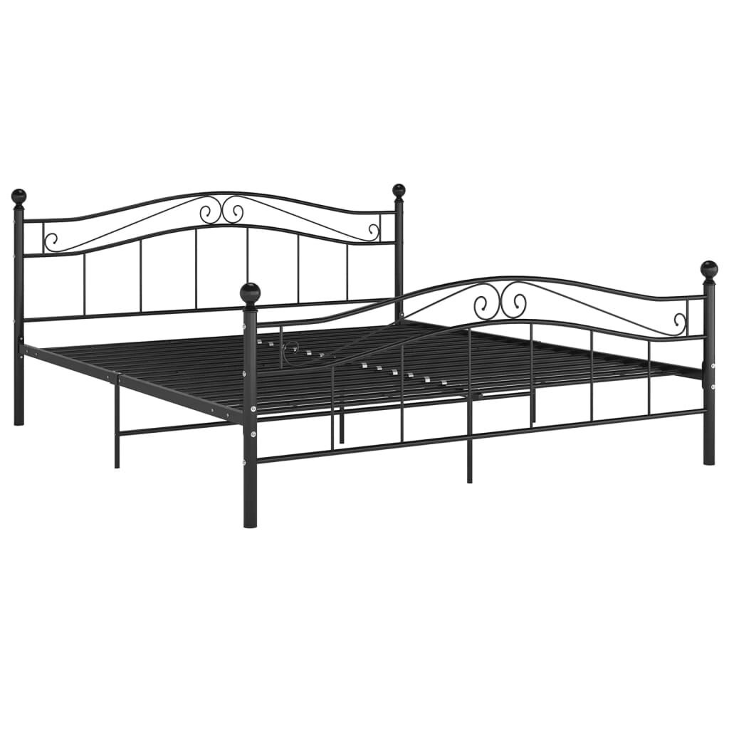 VidaXL Bedframe Metaal Zwart 160x200 cm - 35% Korting