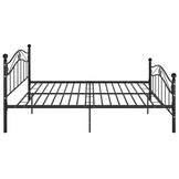 VidaXL Bedframe Metaal Zwart 160x200 cm - 35% Korting