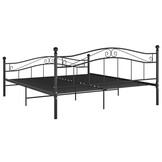 VidaXL Bedframe Metaal Zwart 160x200 cm - 35% Korting
