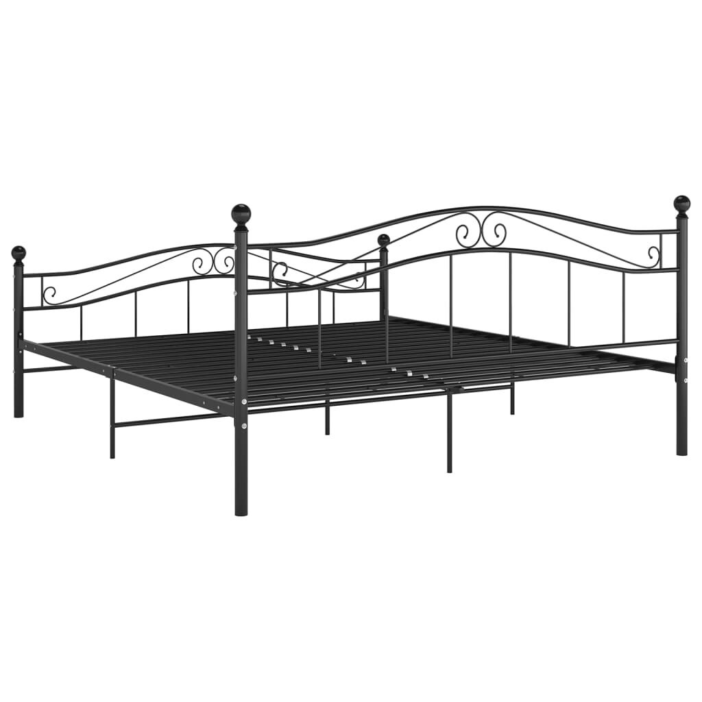 VidaXL Bedframe Metaal Zwart 160x200 cm - 35% Korting