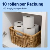 by Amazon Classic Toilettenpapier, 3-lagig, 10 Rollen (10 Rollen, 1er-Pack), 200 Blatt pro Rolle, FSC-zertifiziert - Maat 10 Rolle (1er Pack)