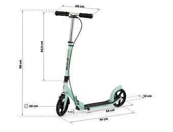 Opvouwbare Step 100kg Max. | Groen/Zwart | Stelbaar Stuur | 34% Korting