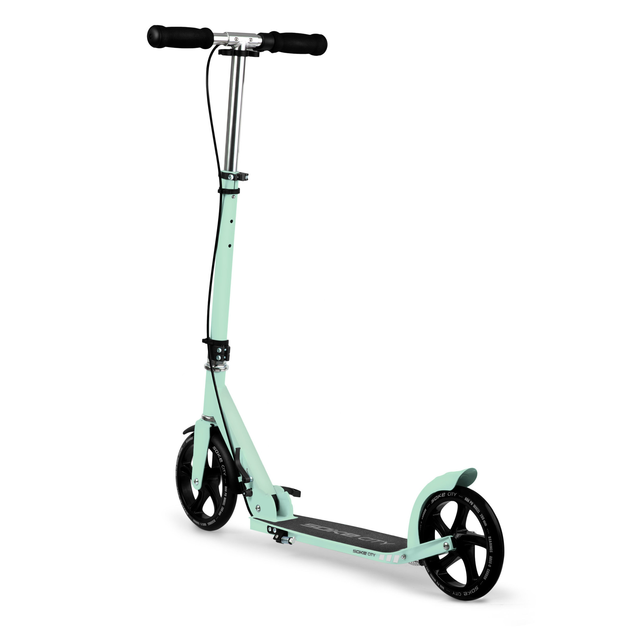 Opvouwbare Step 100kg Max. | Groen/Zwart | Stelbaar Stuur | 34% Korting