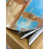 Salontafel met Stalen Frame van Gerecycled Hout - 63% Korting