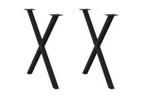 vidaXL X-vormige Eettafelpoten Zwart Staal - 34% Korting!