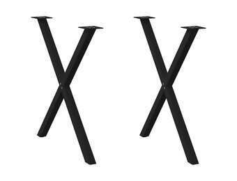 vidaXL X-vormige Eettafelpoten Zwart Staal - 34% Korting!