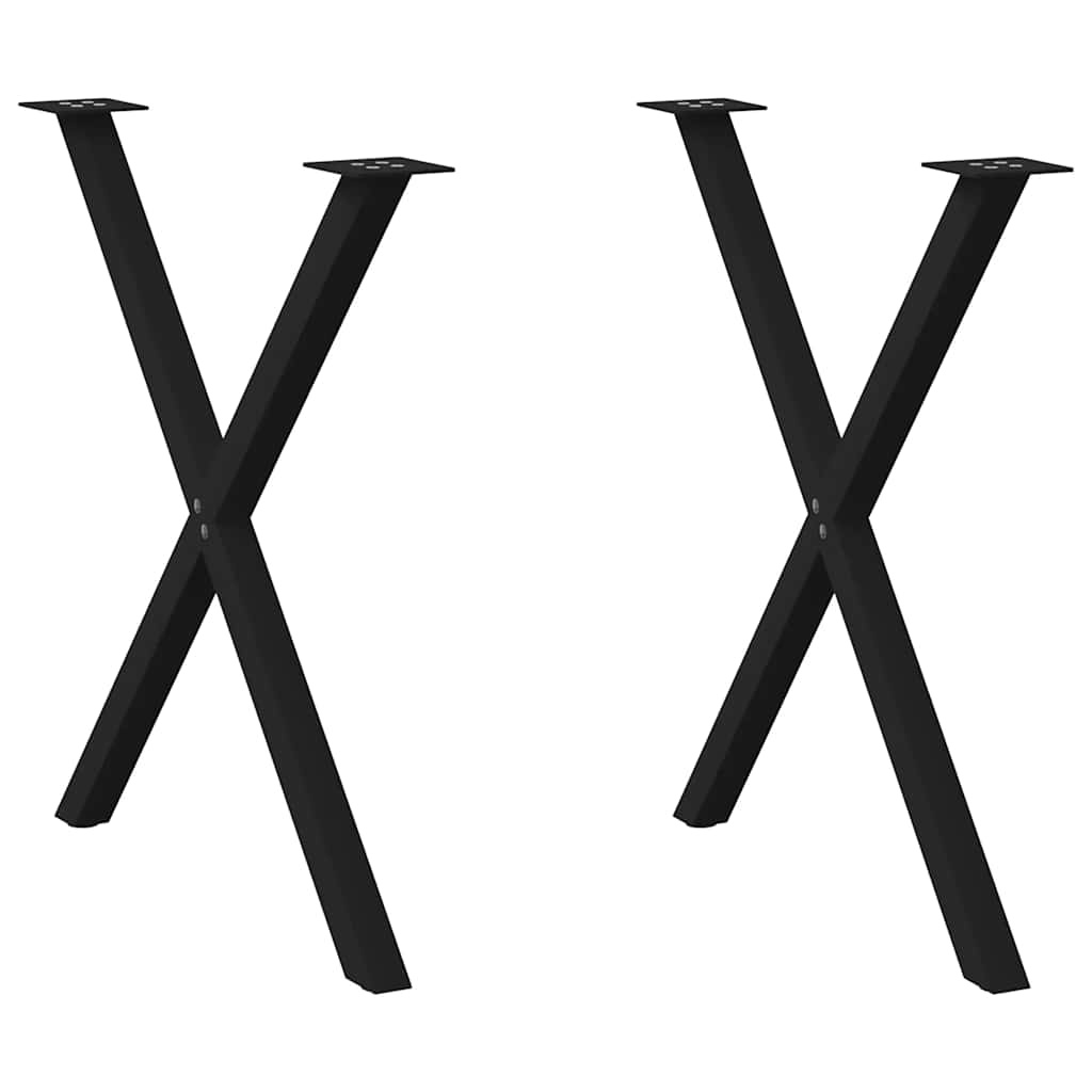 vidaXL X-vormige Eettafelpoten Zwart Staal - 34% Korting!