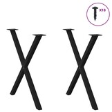 vidaXL X-vormige Eettafelpoten Zwart Staal - 34% Korting!