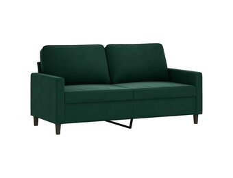 Donkergroene Tweezitsbank van Fluweel - 140 cm Breed met 35% Korting