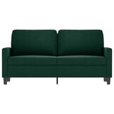 Donkergroene Tweezitsbank van Fluweel - 140 cm Breed met 35% Korting