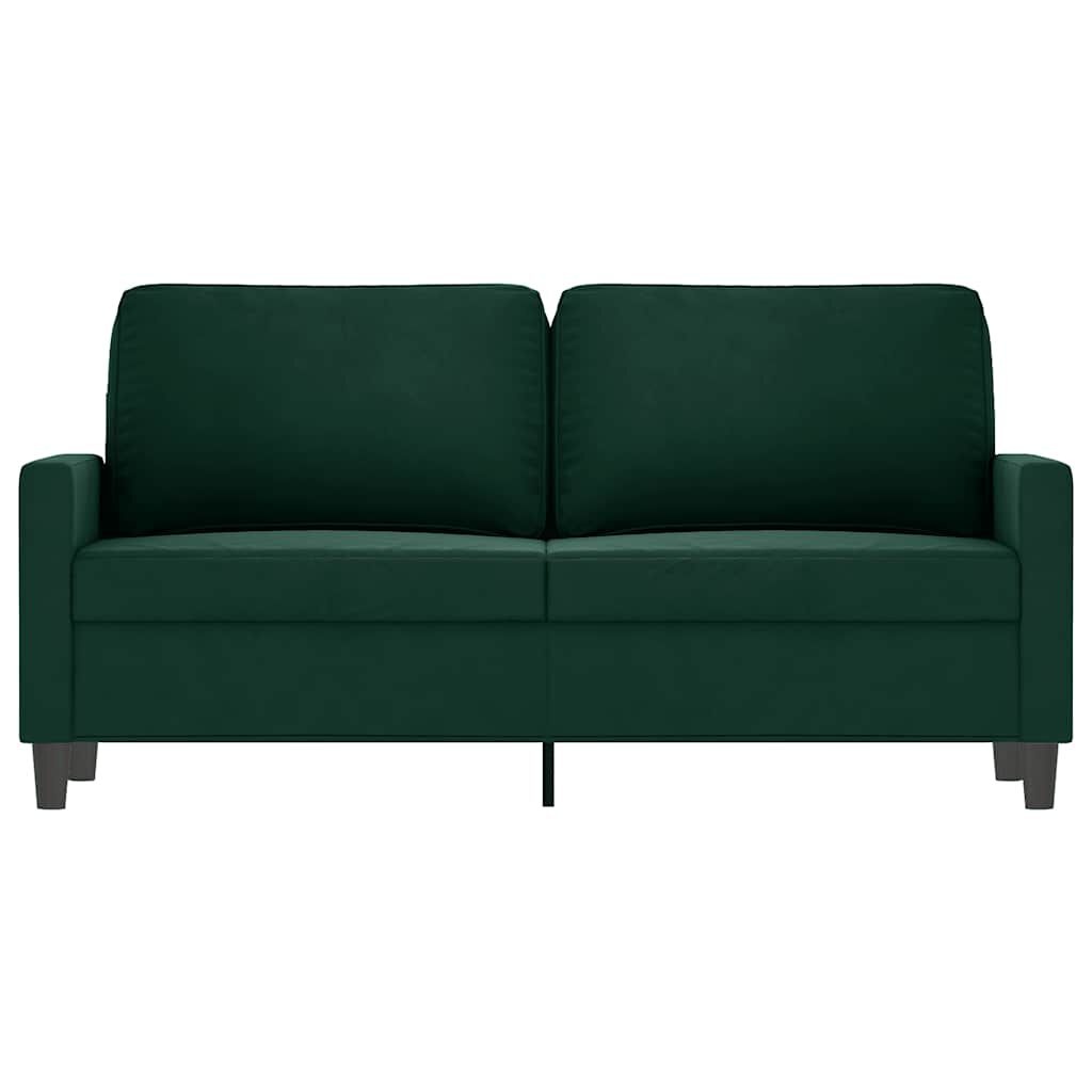 Donkergroene Tweezitsbank van Fluweel - 140 cm Breed met 35% Korting