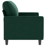 Donkergroene Tweezitsbank van Fluweel - 140 cm Breed met 35% Korting