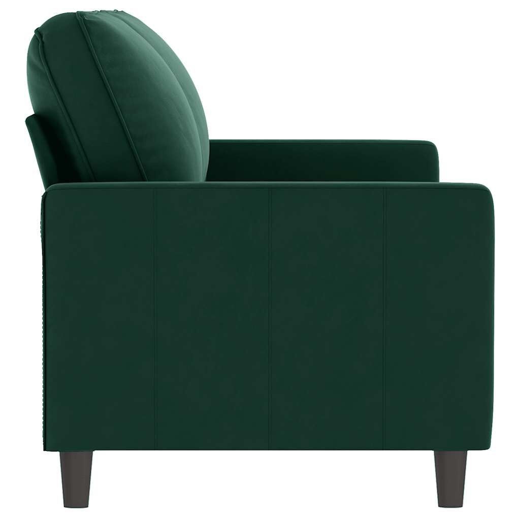 Donkergroene Tweezitsbank van Fluweel - 140 cm Breed met 35% Korting