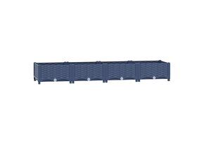 Verhoogde Plantenbak 160x40x23 cm - Blauwgrijs Polypropyleen (34% Korting)