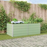 vidaXL Plantenbak Pastelgroen 195 x 100 x 45 cm Gegalvaniseerd staal