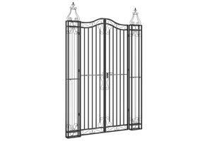 Smeedijzeren Poort Zwart 121x180 cm - 35% Korting