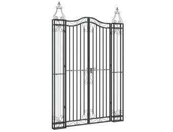 vidaXL Poort 121x8x180 cm smeedijzer zwart
