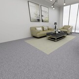 uyoyous Tapijttegels 20 stuks vloerbedekking van naaldvilt zelfklevende tapijttegel duurzame vloerbedekking zelfliggend duurzaam tapijt voor kantoor en bedrijf (50 x 50 cm)