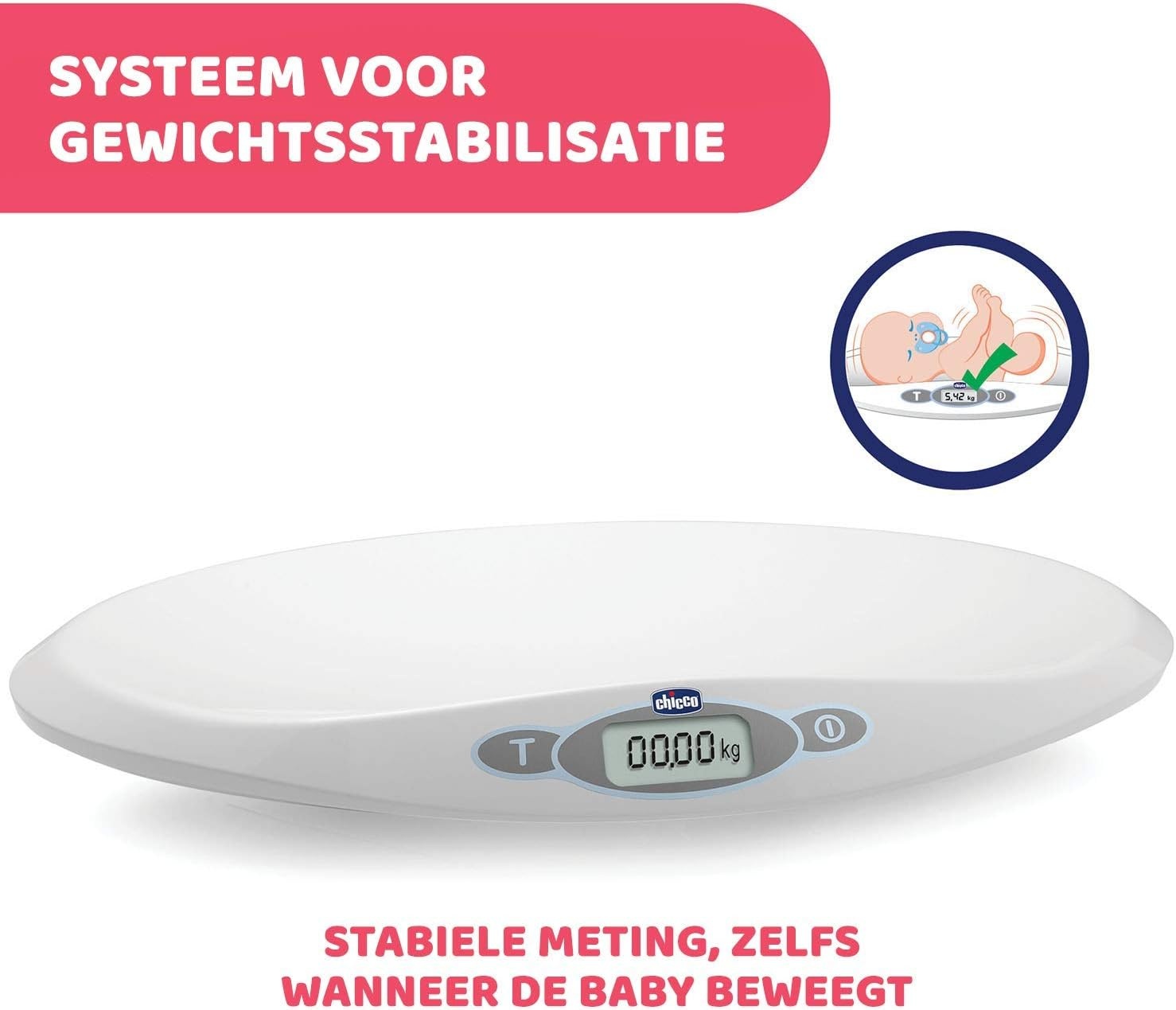 Elektronische Babyweegschaal 20kg | LCD | Wit | 60% Korting