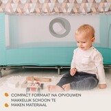 LIONELO Stefi Reisbedje Opvouwbaar Campingbedje met Matras (0–36m tot 15kg), Zij-ingang, Ventilerende Gaaswanden, Wielen met Rem, LockGuard Veiligheid, Compact Inklapbaar met Draagtas, Grijs