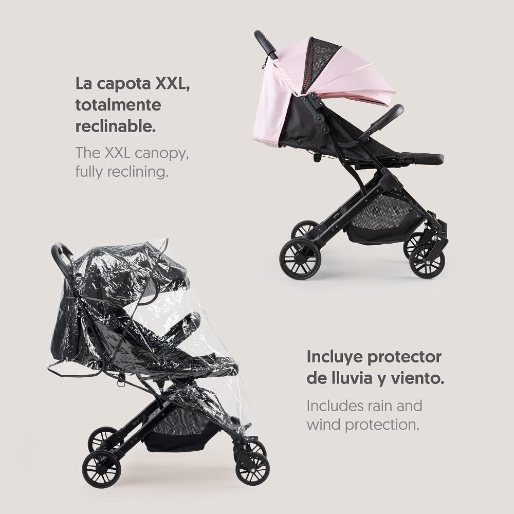 MINIMUM PLUS SPACE kinderwagen tot 22 kilogram - verwisselbare roze kap