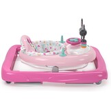 Bright Starts, Disney Baby, Minnie Mouse Forever Besties 2-in-1 Activity Walker with Removable Toy Station with Lights, Songs & Sounds, Adjustable Height, Foldable, Easy to Clean, Pink, Age 6 months+