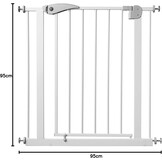 Babify Children's Safety Gate for Doors and Hallways, White