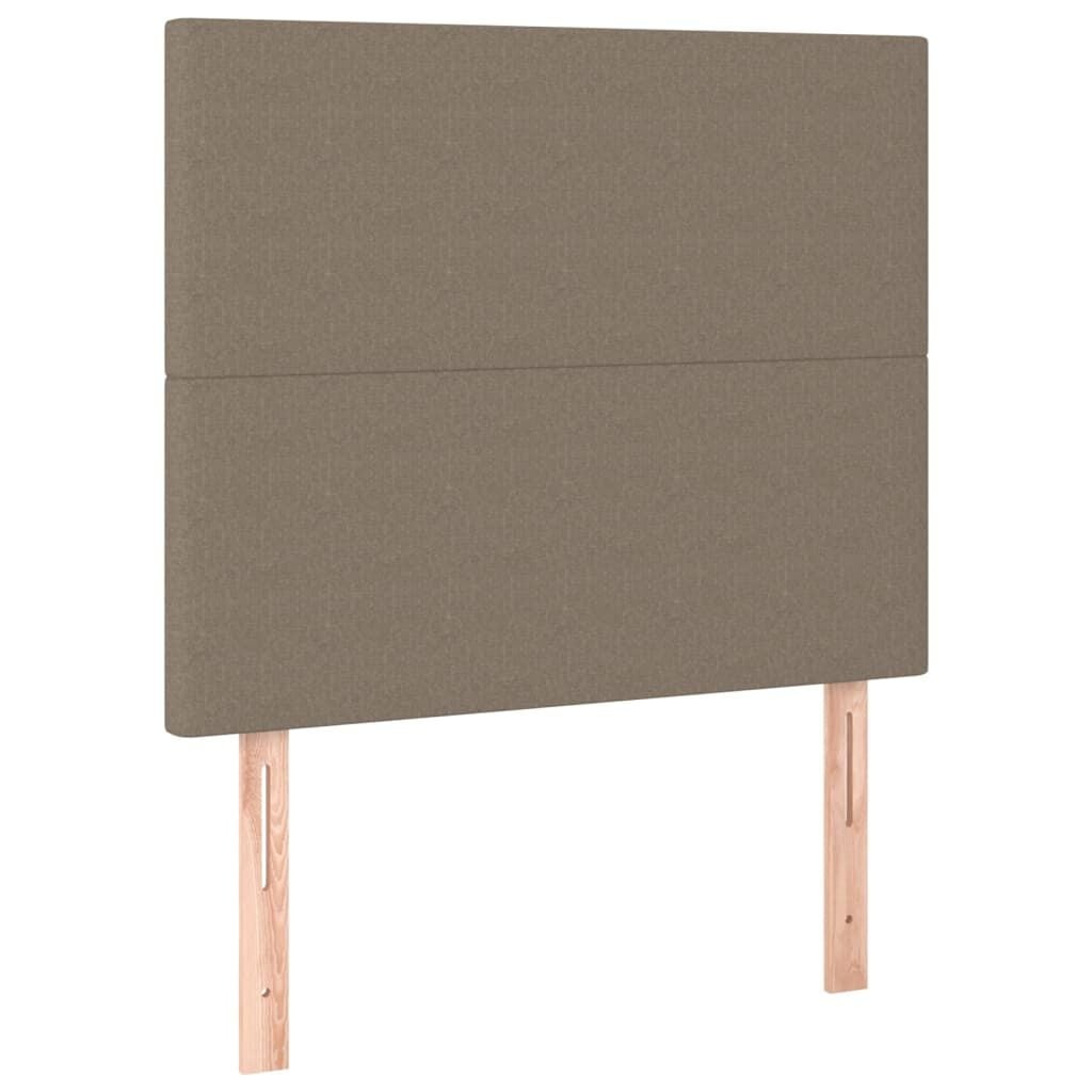 vidaXL Hoofdborden 2 st 90x5x78/88 cm stof taupe