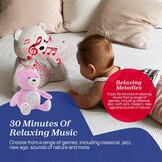 Chicco - First Dreams Teddy Bear - Soft Plush Toy with Night Light - Lighting Effects and Music - From 0+ Months - Pink