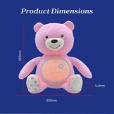 Chicco - First Dreams Teddy Bear - Soft Plush Toy with Night Light - Lighting Effects and Music - From 0+ Months - Pink