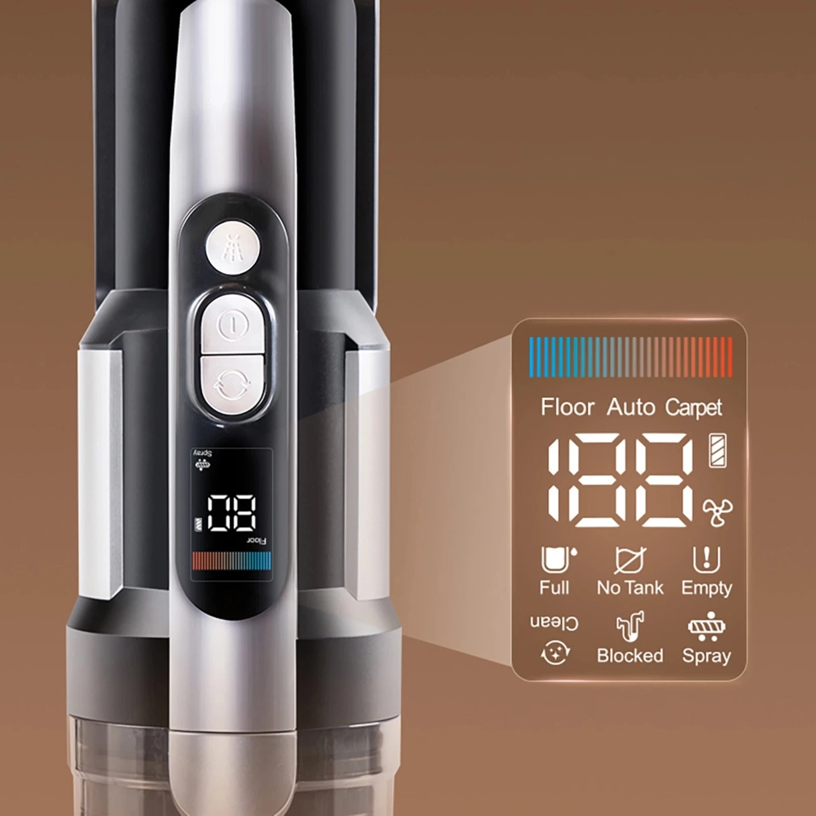 Jimmy PW11 Pro Draadloze Steelstofzuiger met Dweilfunctie en LED Display