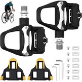 LPZMPZ Fietspedalen, antislip, compatibel met Shimano SPD Sl racefiets SDP-pedalen zonder klik met 9/16 inch kogellagers voor MTB Gravel SDS-klikpedalen clipless pedalen racefiets fiets