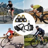 LPZMPZ Fietspedalen, antislip, compatibel met Shimano SPD Sl racefiets SDP-pedalen zonder klik met 9/16 inch kogellagers voor MTB Gravel SDS-klikpedalen clipless pedalen racefiets fiets